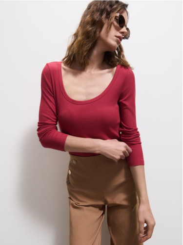 Mohito - Блуза с дълъг ръкав - червено