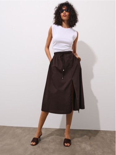 Mohito - Памучна пола - тъмно кафяво