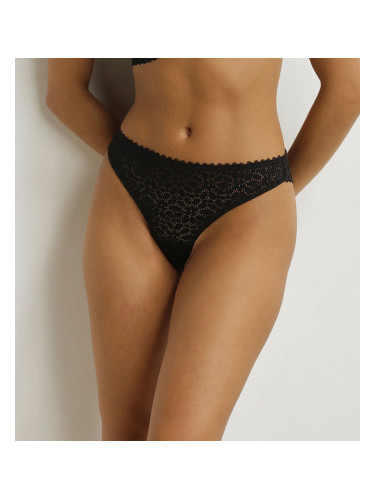 DIM DAILY DENTELLE THONG - Women's Lace Thong - Black
