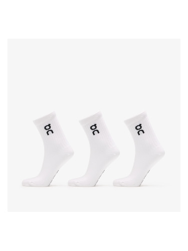 On Logo Sock High 3-Pack White XS
