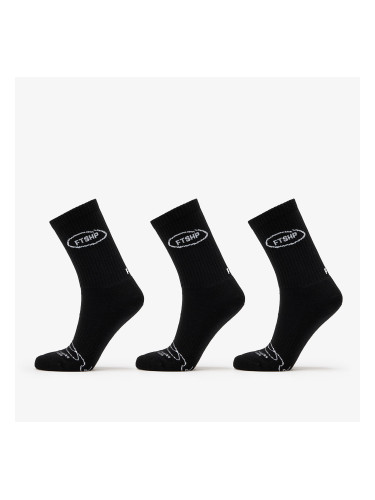 Чорапи Footshop Basic Crew Socks 3-Pack Black 36-38