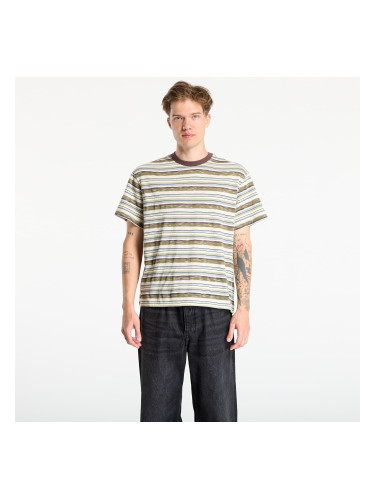 Тениска Brain Dead Toni Stripe T-Shirt Olive/ Multi M