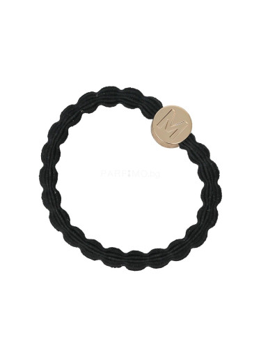 By Eloise London Letter Charms Gold Ластик за коса 1 бр Нюанс M Black