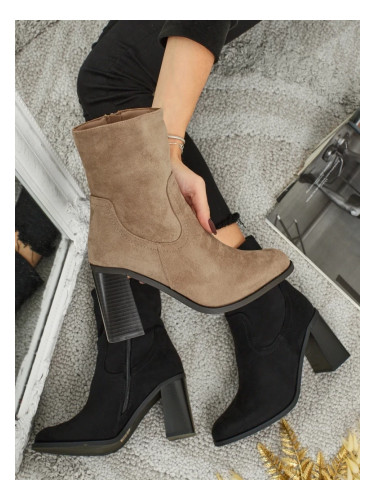 Resti Women's Rune Fast Faux Suede Heeled Ankle Boots