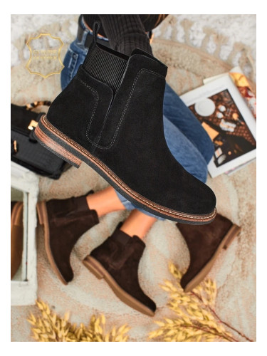 Resti Black Ariston Leather Suede Ankle Boots