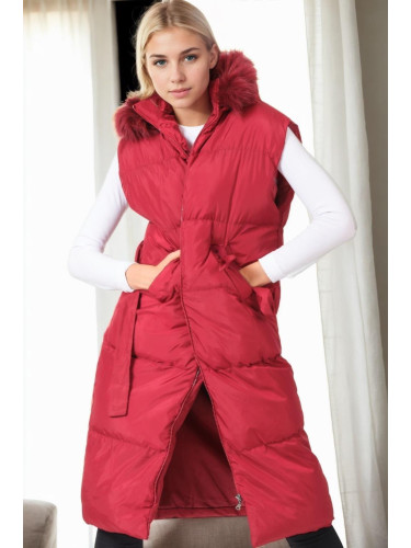 Z8744 DEWBERRY WOMEN'S VEST-BURGUNDY
