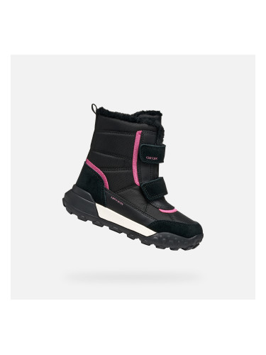 Black Girls Ankle Boots Geox Trekkyup AB - Girls