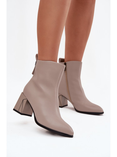 Топли боти на ток от естествена кожа Vinceza