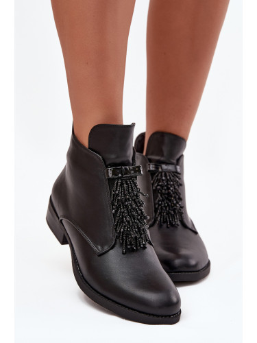 S. BARSKI Топли дамски боти с нисък ток S.Barski