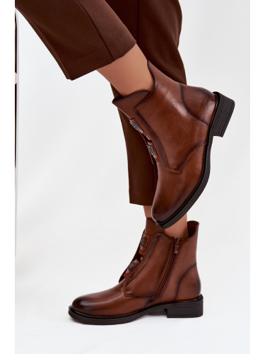 EVENTO Женски боти с топлоизолация на нисък ток с украси кафяви Tavressa