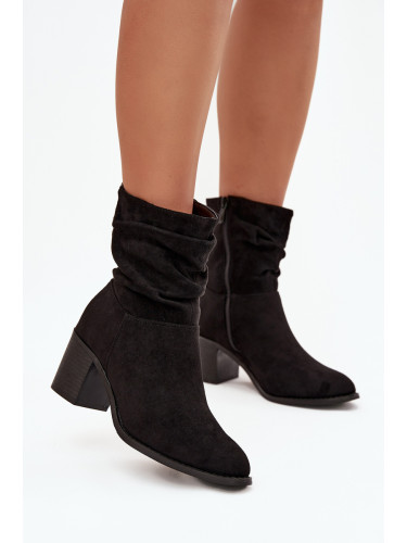 S. BARSKI Дамски боти с гънка на ток S.Барки