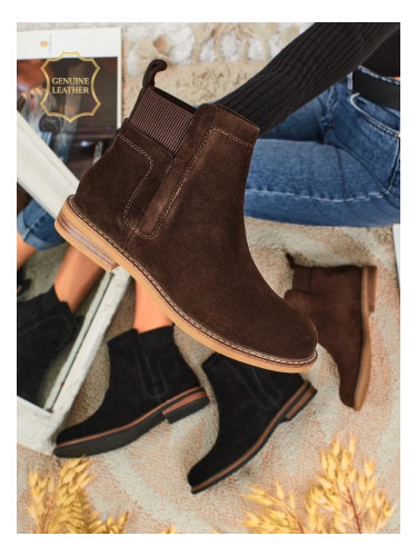 Resti Altesse Ankle Boots in Dark Brown Suede