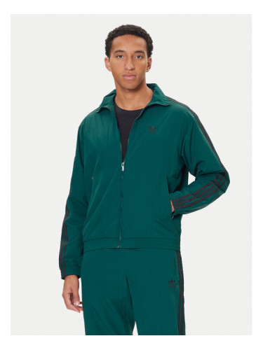 adidas Суитшърт adicolor Woven Firebird JY1329 Зелен Loose Fit