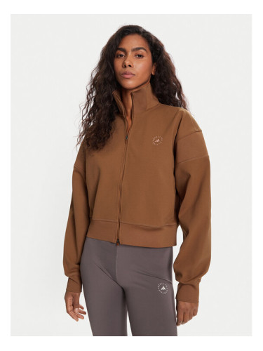 adidas by Stella McCartney Суитшърт Knitted Track Top JX6782 Кафяв Regular Fit