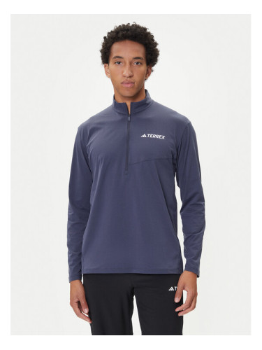 adidas Суитшърт от техническо трико Terrex Multi Climacool JM7084 Син Regular Fit