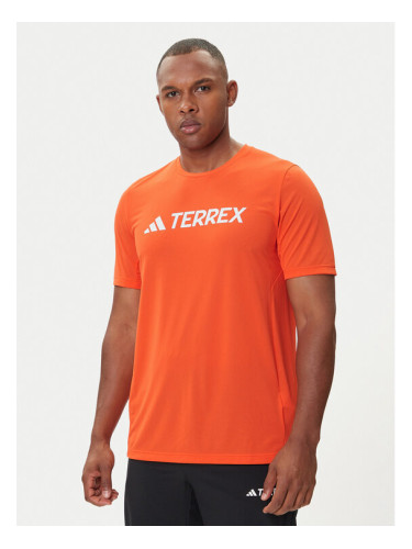 adidas Тишърт Terrex Multi Climacool Logo Tech JI9236 Оранжев Regular Fit