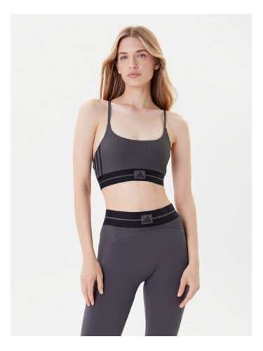 adidas Спортен сутиен Hyperglam JN2661 Сив Slim Fit