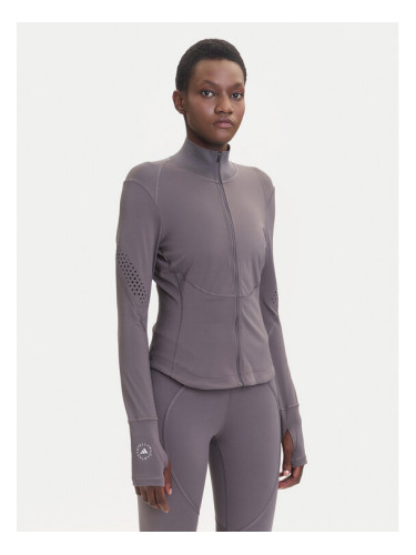 adidas by Stella McCartney Тениска от техническо трико Training Midlayer JW4553 Сив Slim Fit