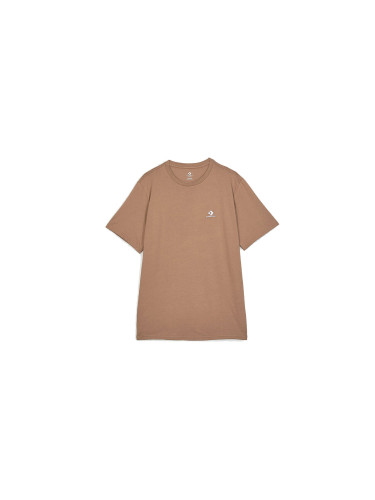 Converse Standard Fit Left Chest Star Chevron Embroidered Tee Brown Мъже - Тениски Converse - Кафяв - 10023876-A46-L - Size: L