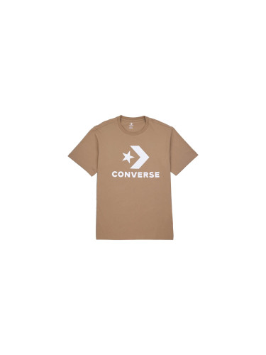 Converse Standard Fit Large Logo Star Chevron Tee Brown Мъже - Тениски Converse - Кафяв - 10025458-A39-M - Size: M