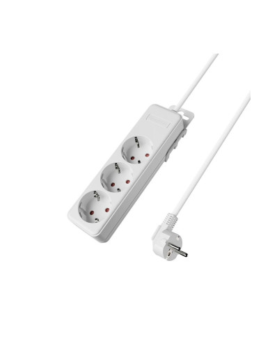 Разклонител 3 гнезда, кабел 5м, бял, Braytron, BY72-00035