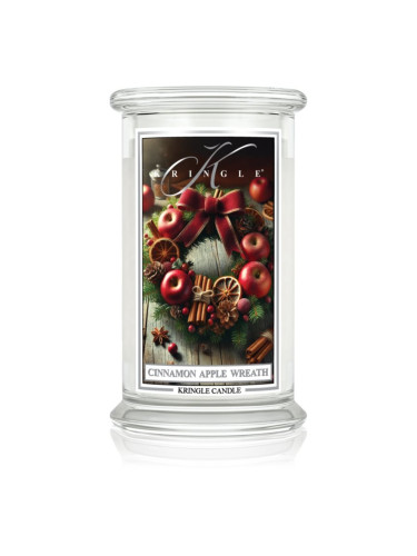 Kringle Candle Cinnamon Apple Wreath ароматна свещ 624 гр.