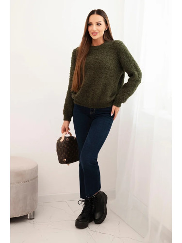 Kesi Włoski Women's sweater made of soft mohair khaki