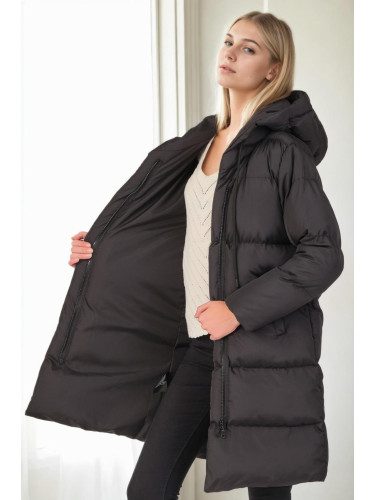 Z8687 DEWBERRY WOMEN'S COAT-BLACK