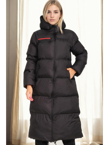 Z9756 DEWBERRY WOMEN'S PUFFER COAT-BLACK