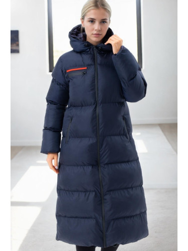 Z9756 DEWBERRY WOMEN'S PUFFER COAT-NAVY BLUE