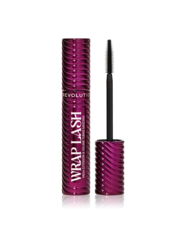 Makeup Revolution Wrap Lash Tubing спирала за удъжаване, извиване и обем цвят Burgundy 8.5 мл.