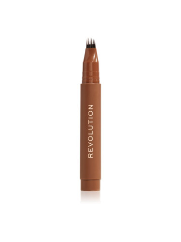 Makeup Revolution Instant Brow Hair маркер за вежди цвят Warm Brown 1.8 мл.