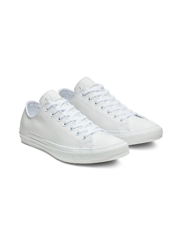 Converse Chuck Taylor All Star Mono Leather White Unisex - Спортни обувки Converse - Бял - 136823C-10.5 - Size: 10.5
