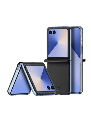 Кожен кейс Dux Ducis BRIL, За Samsung Galaxy Z Flip7, Черен