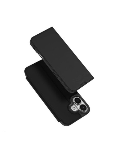 Кожен калъф тефтер Dux Ducis SKIN PRO, За iPhone 17 (6.3), Черен