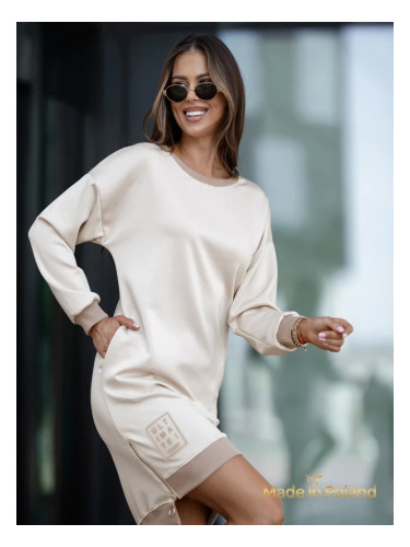 Resti Gravity Core Sweatshirt Dress with Side Zipper