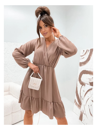 Resti Women's Mini Dress with Ruffles and Wrap Neckline