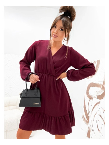 Resti Women's Mini Dress with Ruffles and Wrap Neckline