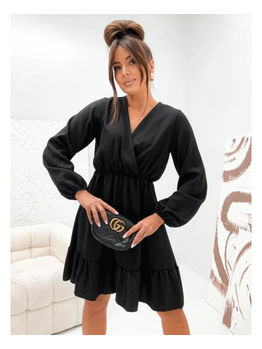 Resti Women's Mini Dress with Ruffles and Wrap Neckline