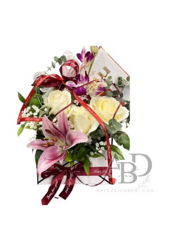 Букет Мерси в кутия