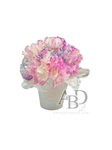 Букет от карамфили в кутия