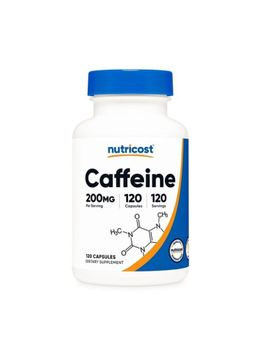 Кофеин 200 mg 120 капсули | Nutricost
