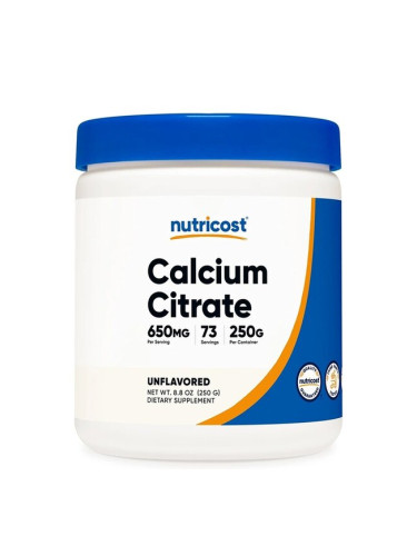 Калций (цитрат) 650 mg 250 g прах | Nutricost