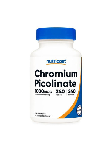 Хром (пиколинат) 1000 µg 240 таблетки | Nutricost