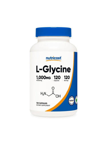 L-Глицин 1000 mg 120 капсули | Nutricost