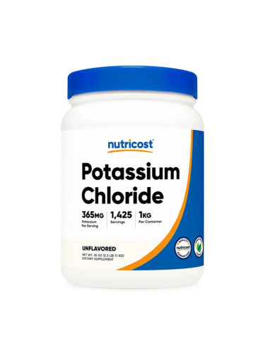 Калиев хлорид 1 kg прах | Nutricost
