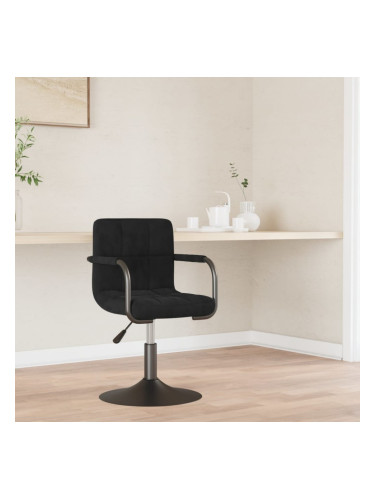 Sonata H Трапезен стол, черен, кадифе