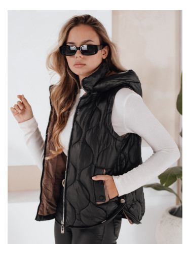 Дамски ватиран елек с качулка MISSVEST