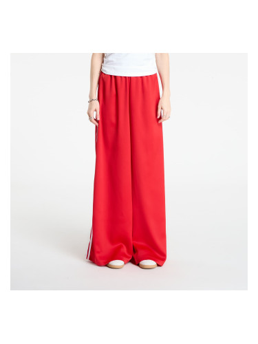 Панталони adidas Adicolor Satin Wide Leg Track Joggers Better Scarlet/ Bright Yellow 10
