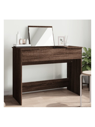 Sonata H Тоалетка с огледало, кафяв дъб, 100x45x76 см